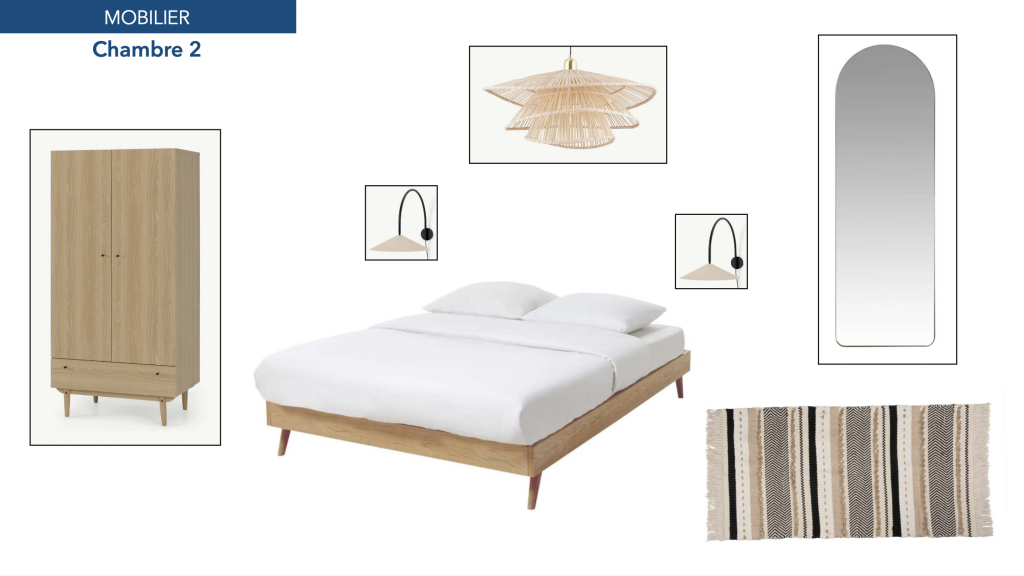 sélection mobilier pour aménagement projet investissement locatif Architecte Décoratrice d'Intérieur Paris | Alizée Florsch | Dose Déco | Normandie | Hauts de Seine