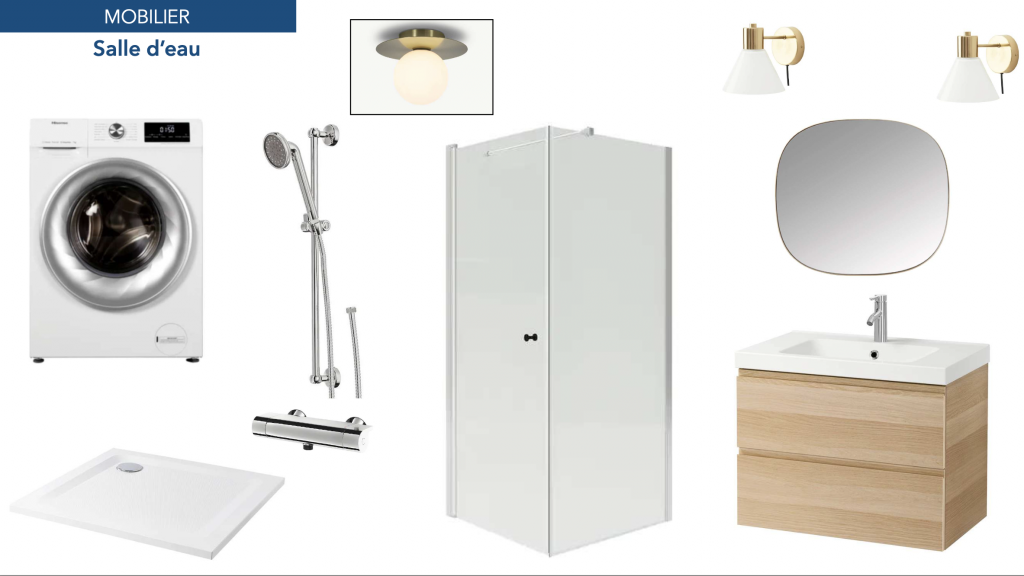 sélection mobilier pour aménagement projet investissement locatif Architecte Décoratrice d'Intérieur Paris | Alizée Florsch | Dose Déco | Normandie | Hauts de Seine