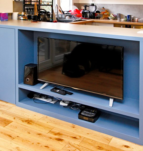 projet asnières, appartement 2 pièces de 45m2 avec meuble TV / bar designé par architecte d'intérieur asnières sur seine