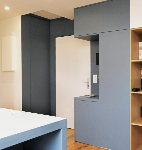 projet asnières, appartement 2 pièces de 45m2 rénovée par architecte d'intérieur 92