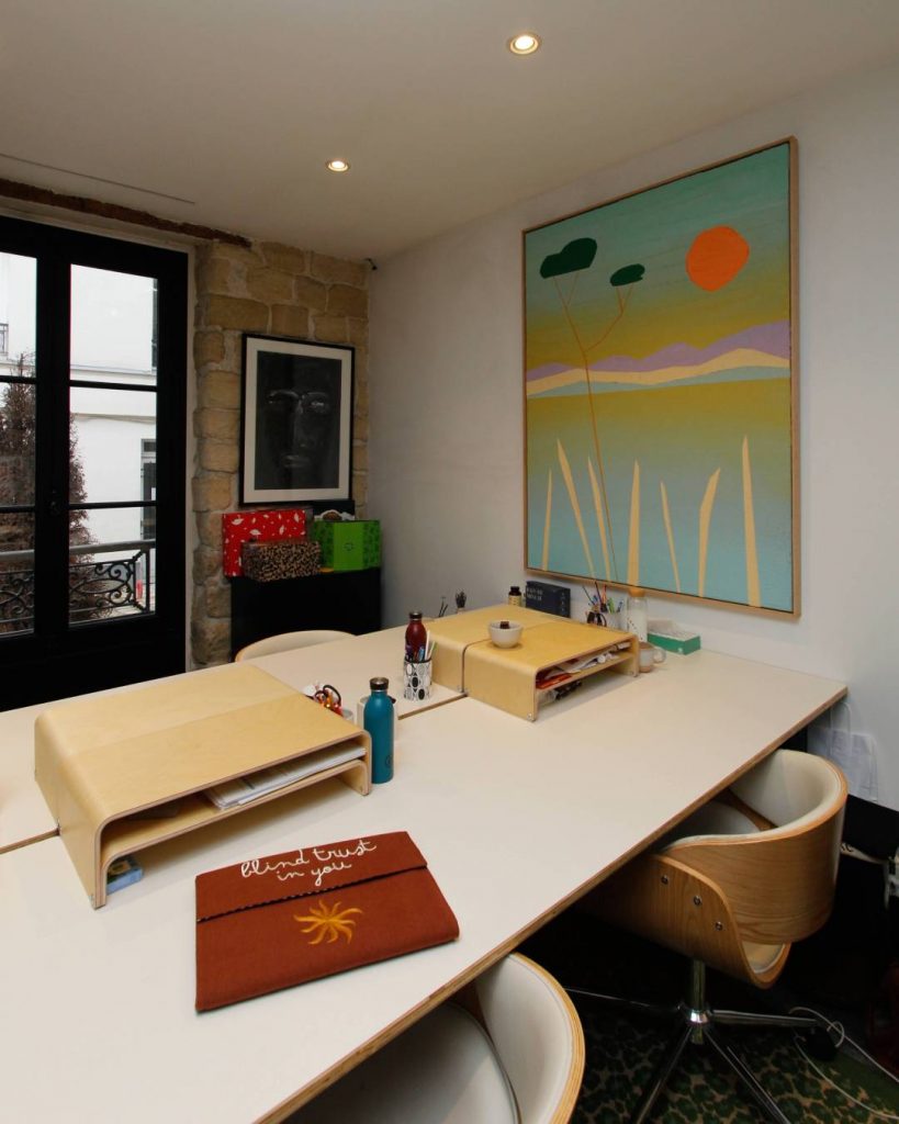 bureau parisien aménagé par architecte d'intérieur à Paris 17
