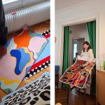 les apéros déco dans le showroom appartement colortherapis dédié aux tapis et meubles sur mesure